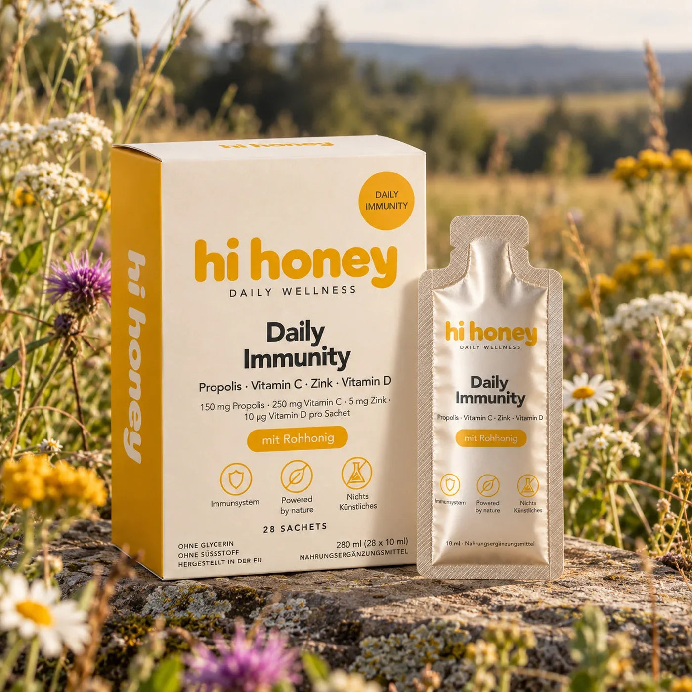 hi honey Daily Immunity, 28er Box und Sachet